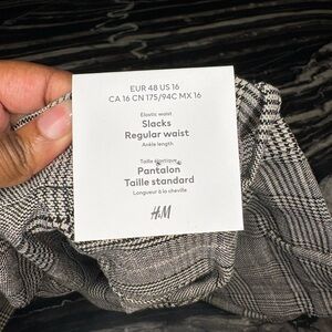 H&M Gray Plaid Slacks